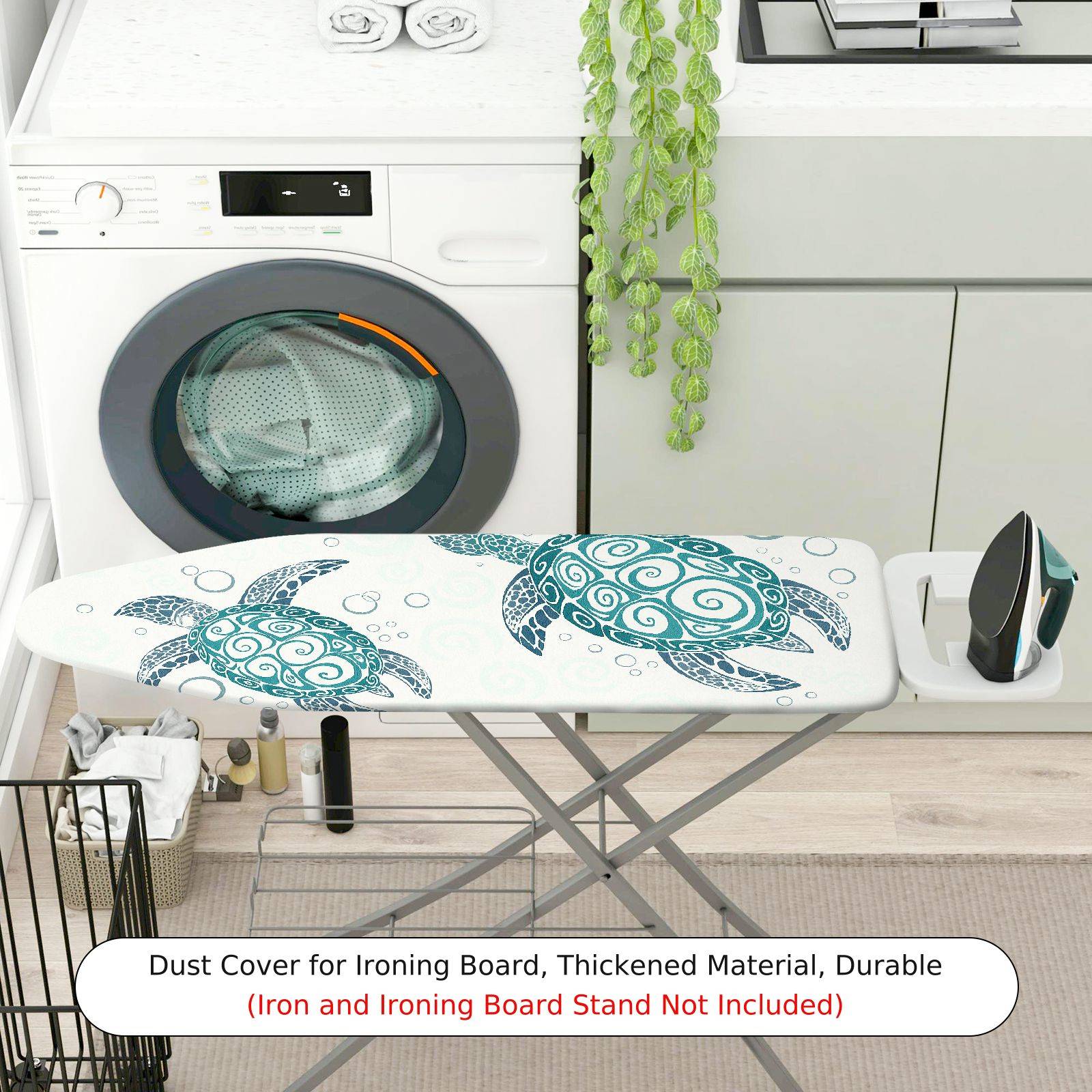 1-Piece Sea Turtle Aqua Blue Ocean  Ironing Board Cover, Universal Size, Without Board