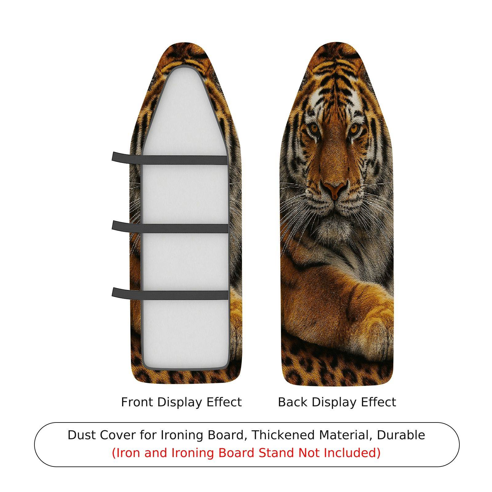 1-Piece Tiger Animal Print Jungle  Ironing Board Cover, Universal Size, Without Board