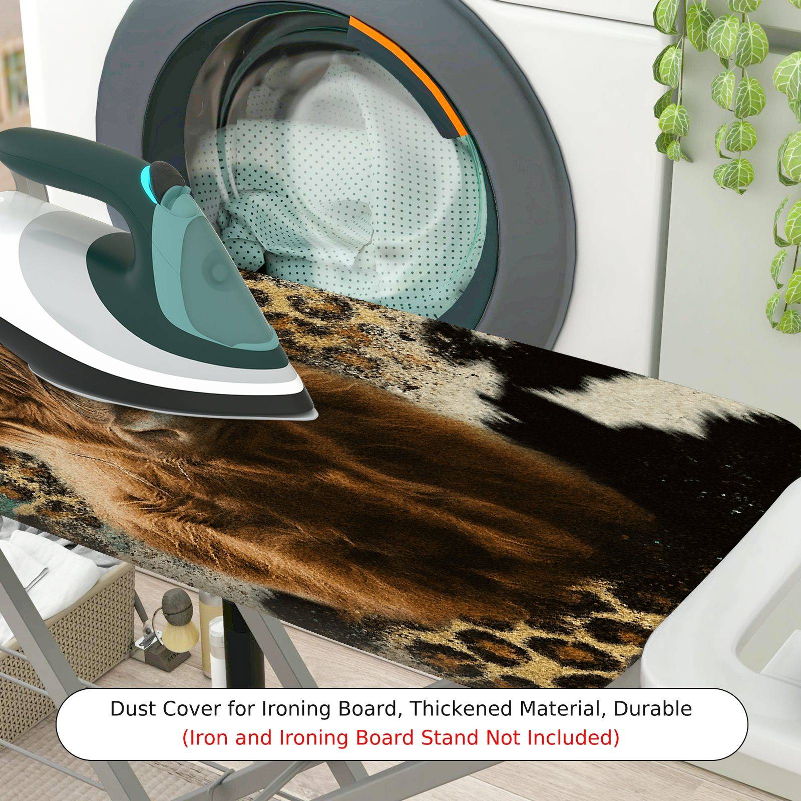 1-Piece Animal Print Safari Wild  Ironing Board Cover, Universal Size, Without Board
