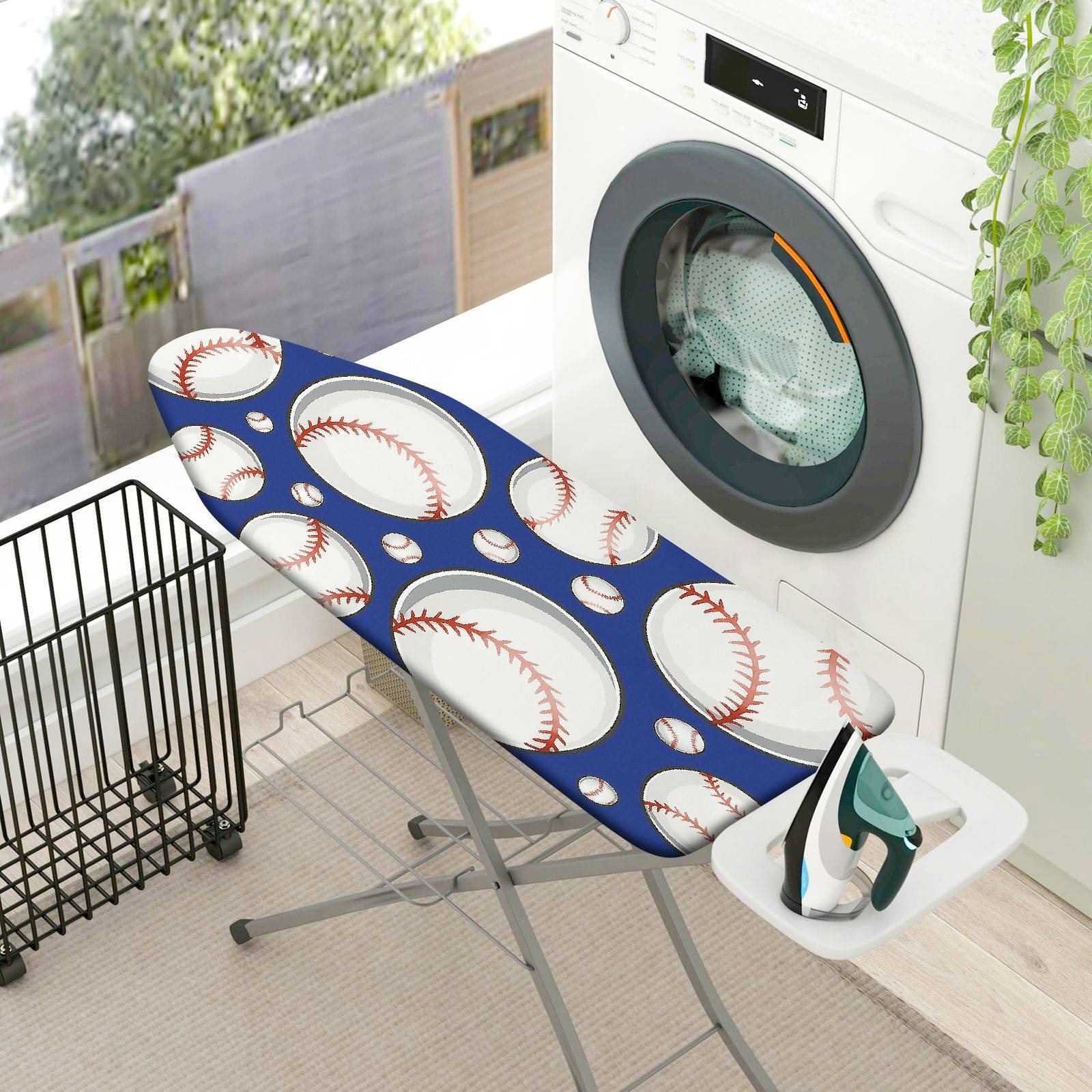 1-Piece Baseball Sport Fun  Ironing Board Cover, Universal Size, Without Board