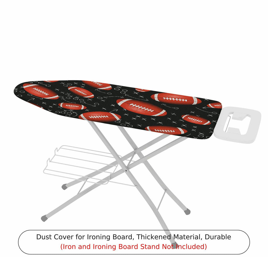 1-Piece Football Sports Black  Ironing Board Cover, Universal Size, Without Board