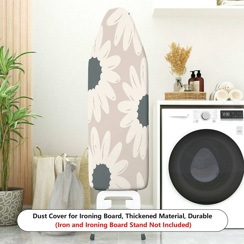 1-Piece Floral Sunflower Beige  Ironing Board Cover, Universal Size, Without Board