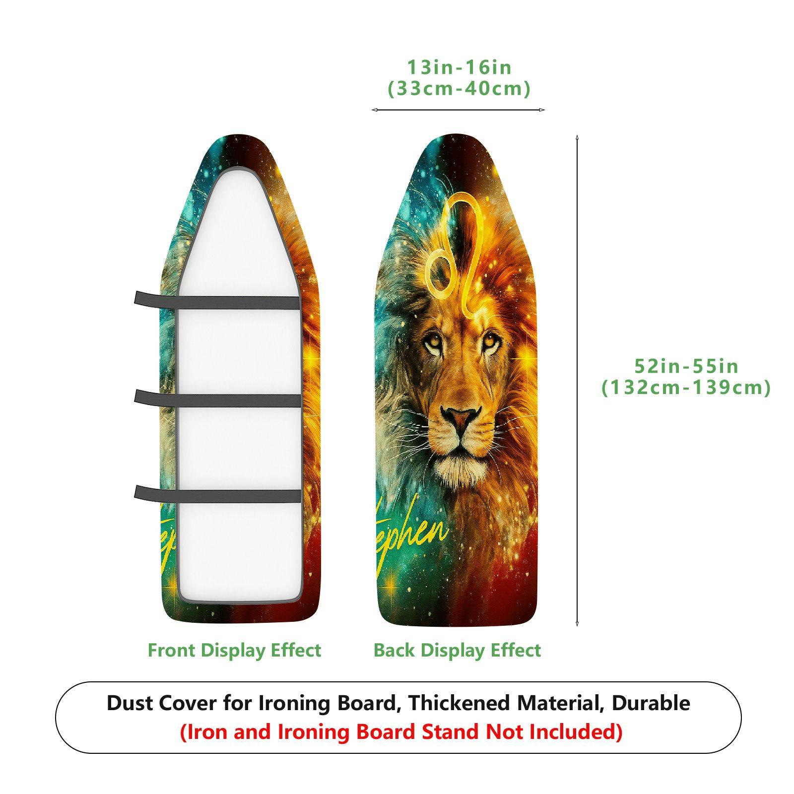 1-Piece Lion Galaxy Abstract  Ironing Board Cover, Universal Size, Without Board