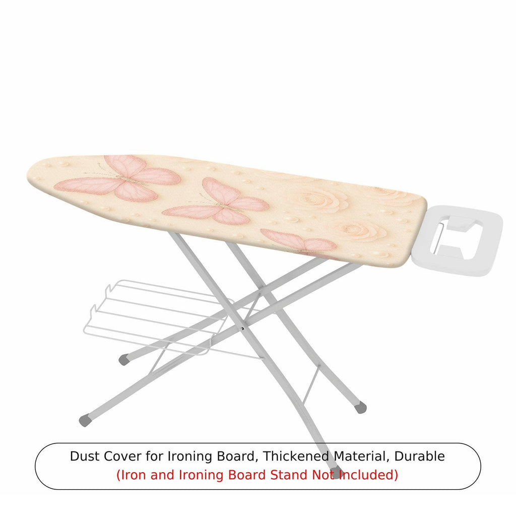 1-Piece Butterfly Floral Pink  Ironing Board Cover, Universal Size, Without Board
