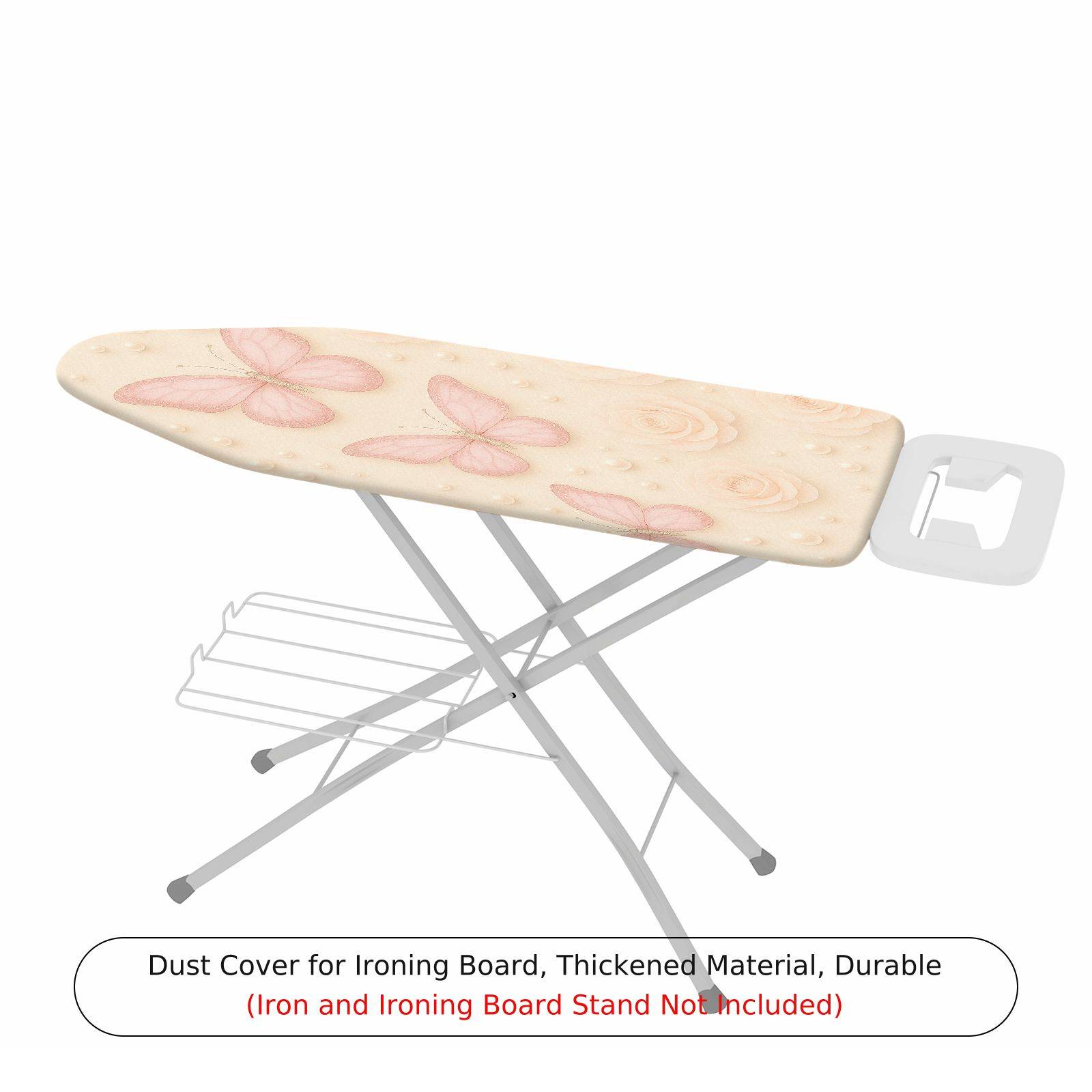 1-Piece Butterfly Floral Pink  Ironing Board Cover, Universal Size, Without Board