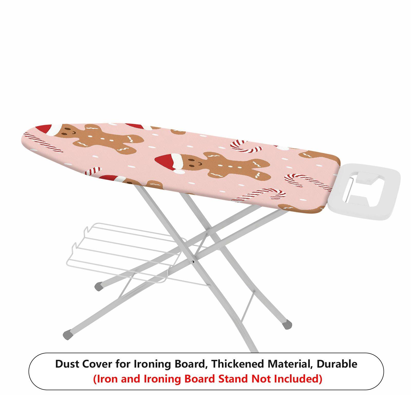1-Piece Christmas Gingerbread Candy Cane  Ironing Board Cover, Universal Size, Without Board