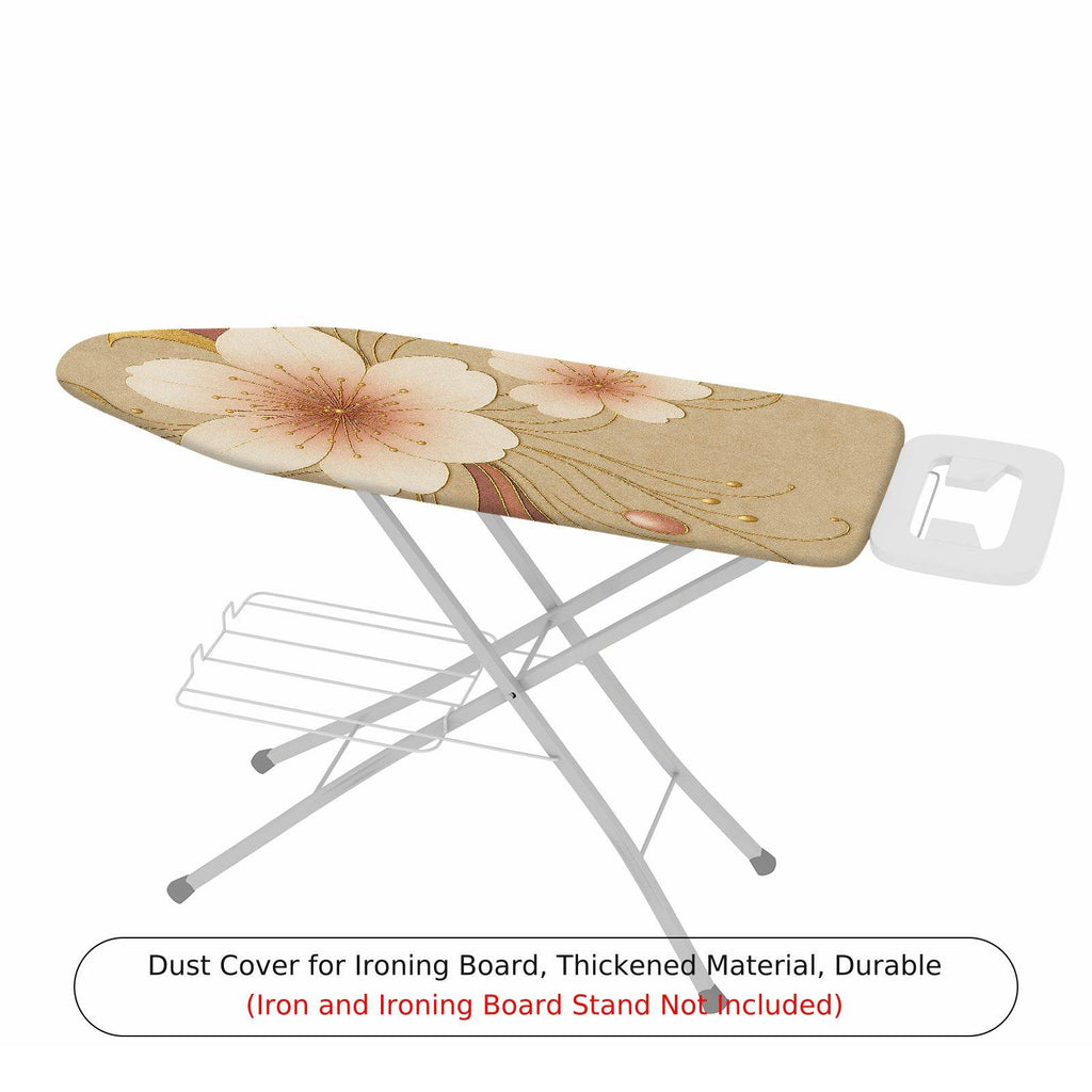 1-Piece Floral Beige Elegant  Ironing Board Cover, Universal Size, Without Board