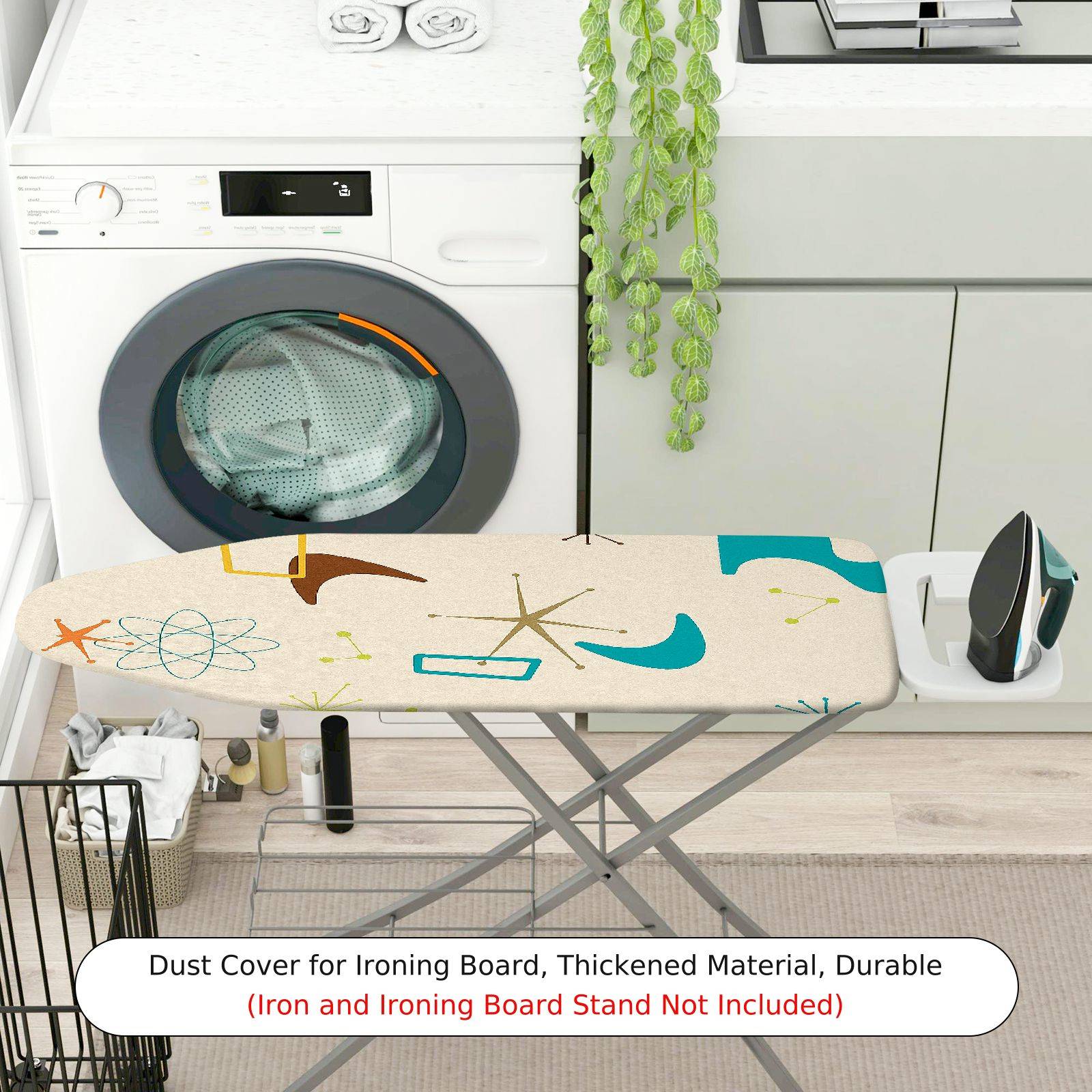 1-Piece Geometric Abstract Retro  Ironing Board Cover, Universal Size, Without Board