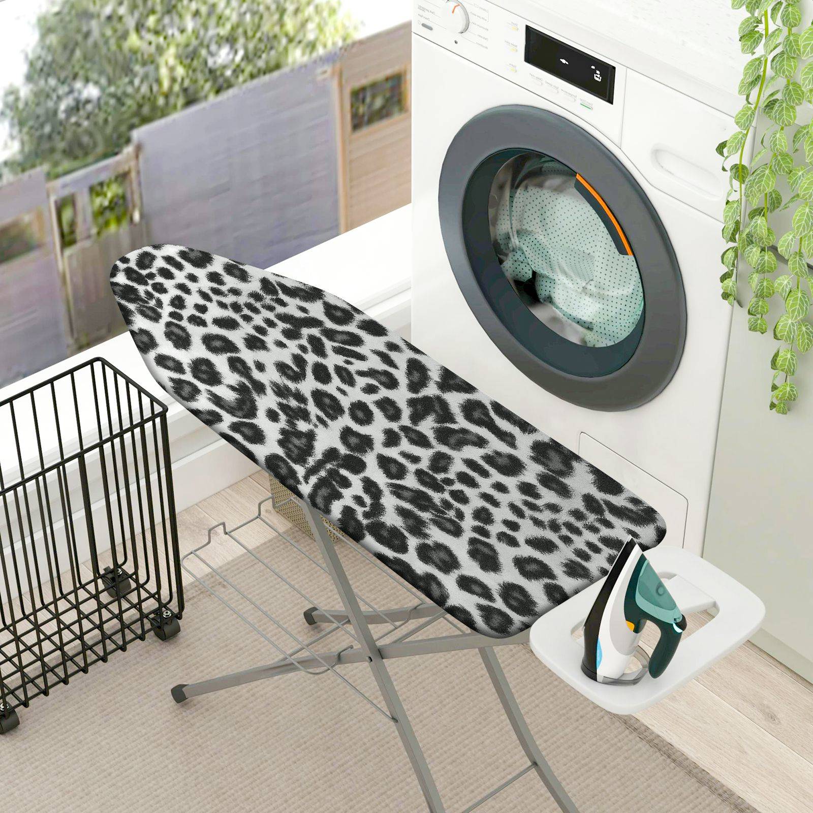 1-Piece Leopard Print Animal Pattern Stylish  Ironing Board Cover, Universal Size, Without Board