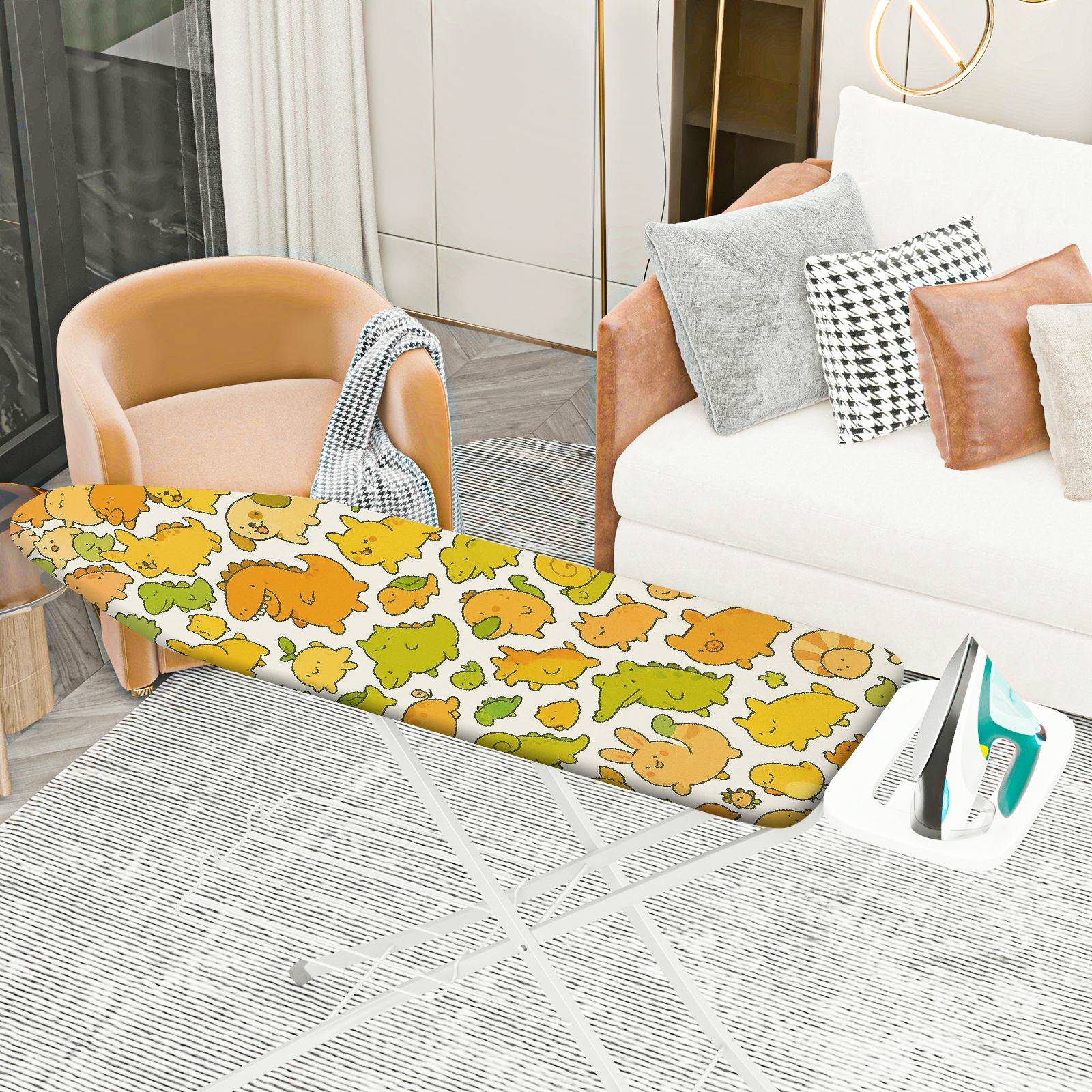 1-Piece Dinosaur  Animal  Ironing Board Cover, Universal Size, Without Board