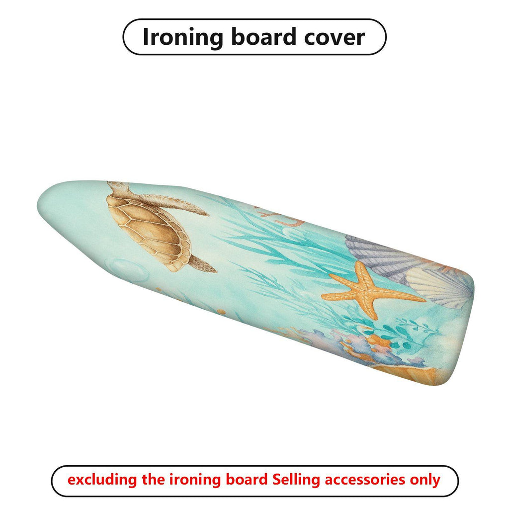 1-Piece Ocean Sea Turtle Starfish  Ironing Board Cover, Universal Size, Without Board