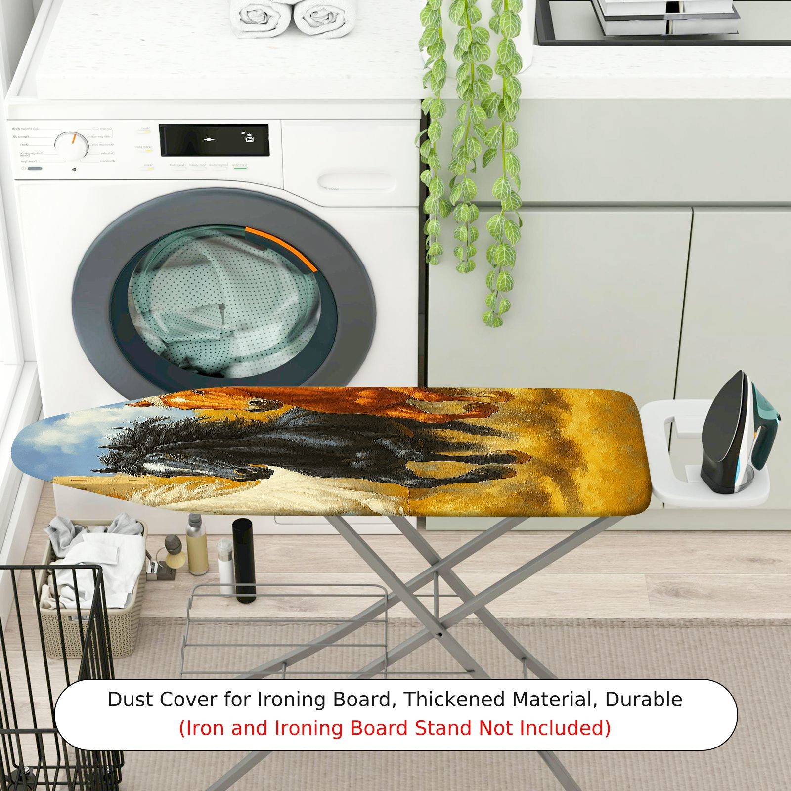 1-Piece Horse Animal Art  Ironing Board Cover, Universal Size, Without Board
