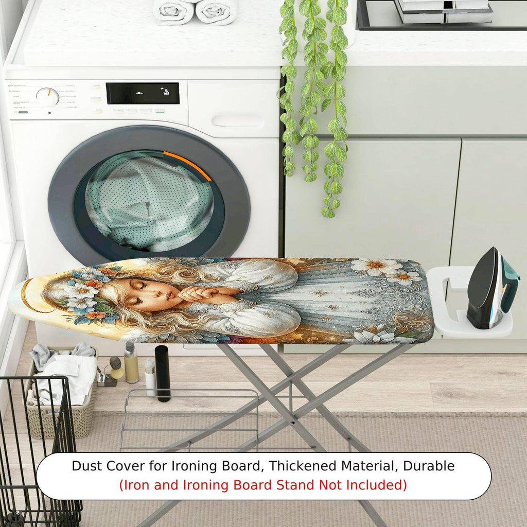 1-Piece Angel Floral Artistic  Ironing Board Cover, Universal Size, Without Board