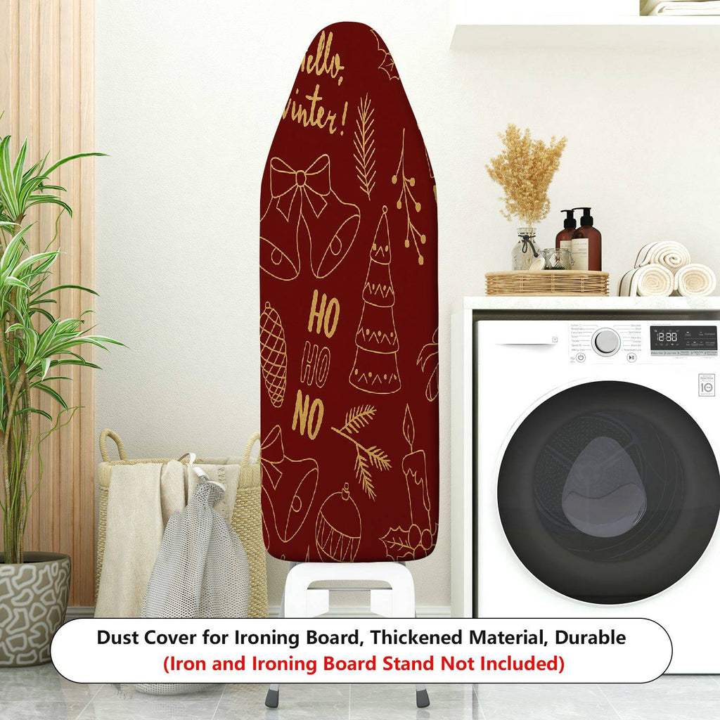 1-Piece Christmas Winter Bell  Ironing Board Cover, Universal Size, Without Board