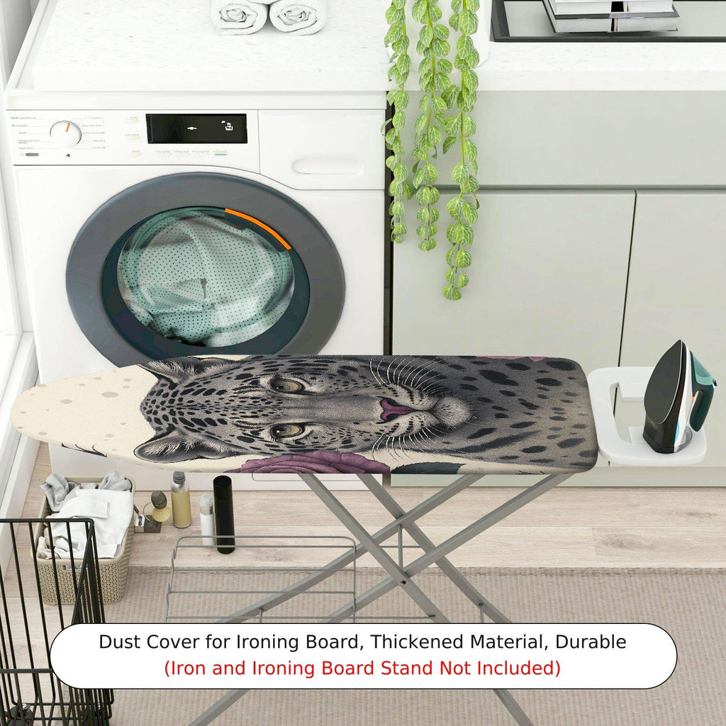 1-Piece Leopard Floral Animal  Ironing Board Cover, Universal Size, Without Board