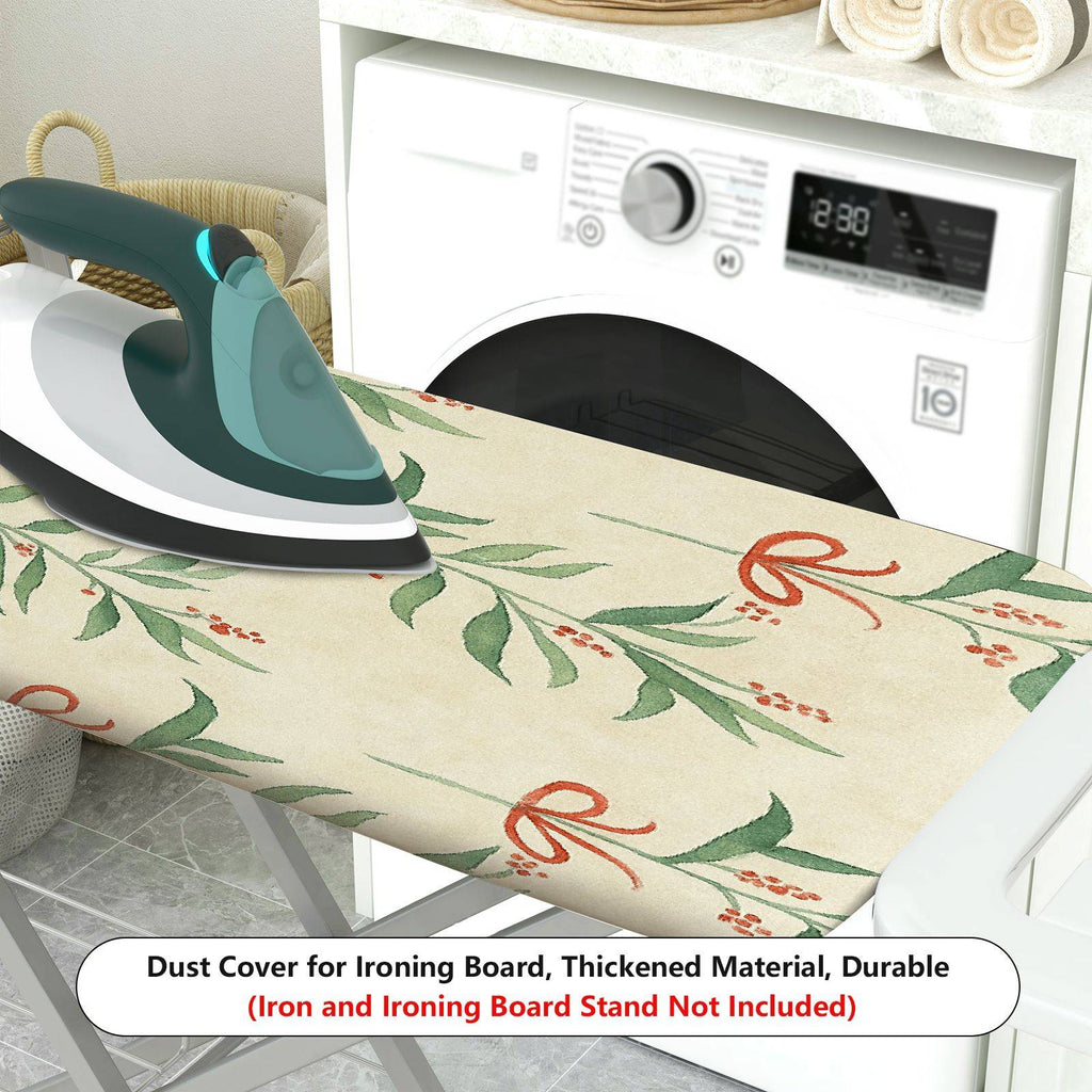 1-Piece Christmas Leaf Bowknot Pattern  Ironing Board Cover, Universal Size, Without Board