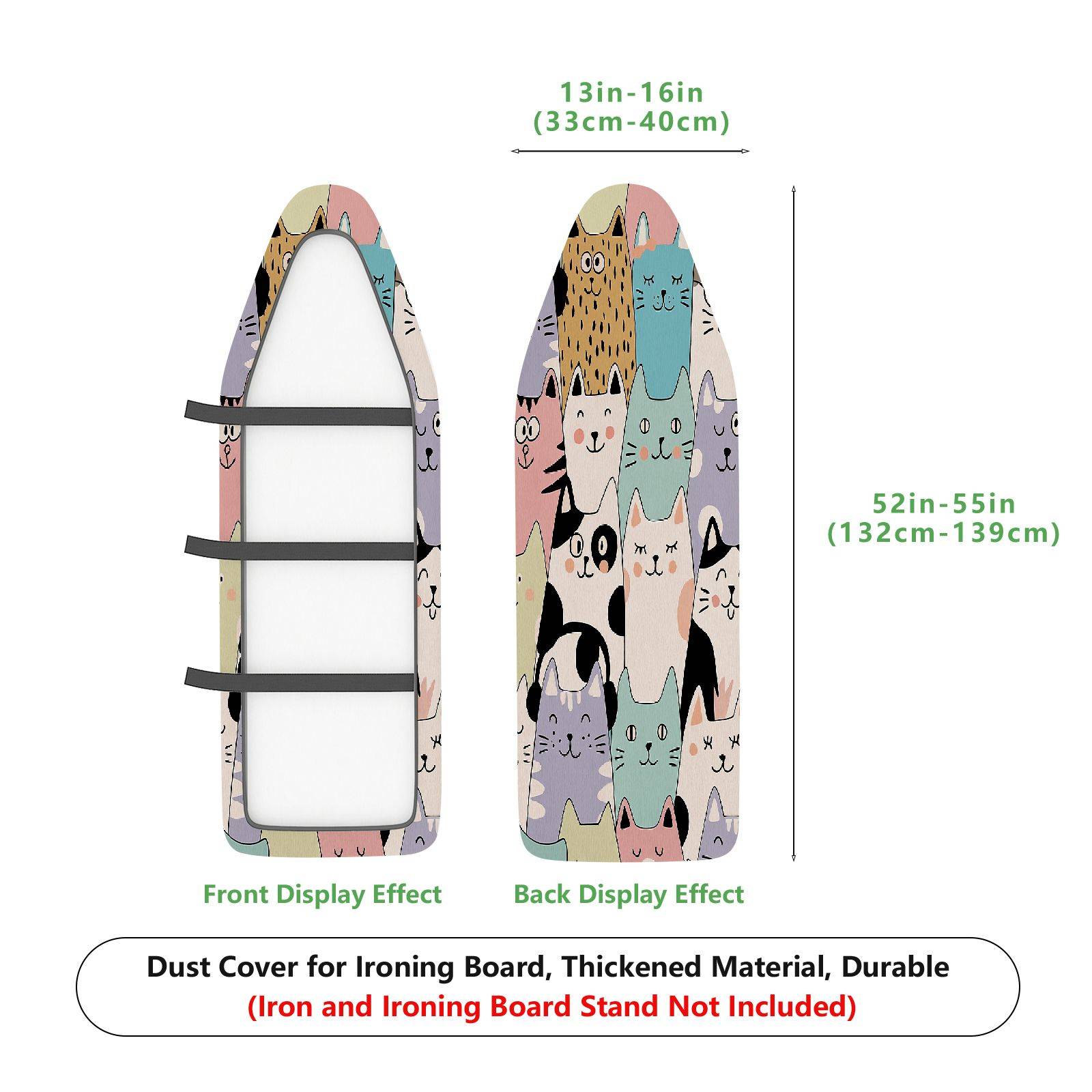 1-Piece Animal Pastel  Ironing Board Cover, Universal Size, Without Board