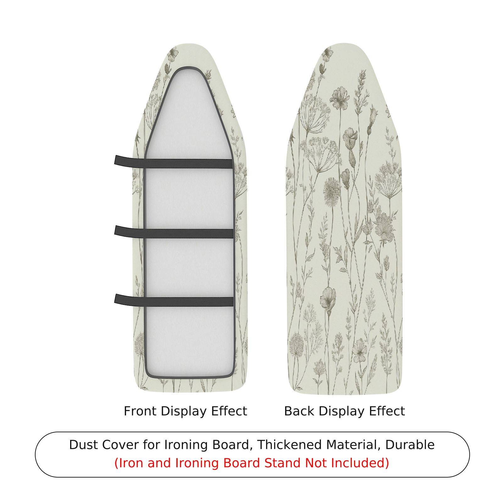 1-Piece Floral Elegant Pattern Beige  Ironing Board Cover, Universal Size, Without Board