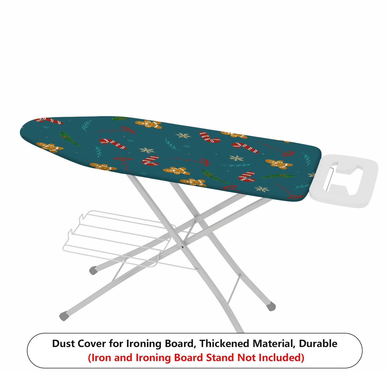 1-Piece Christmas Gingerbread Candy Cane Snowflake  Ironing Board Cover, Universal Size, Without Board