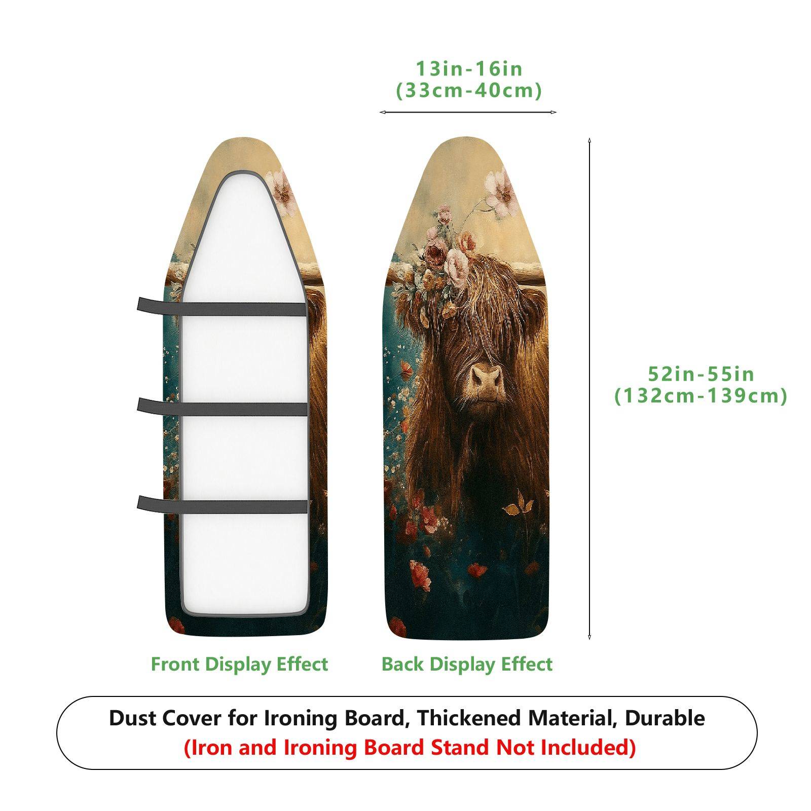 1-Piece Floral Animal Nature  Ironing Board Cover, Universal Size, Without Board