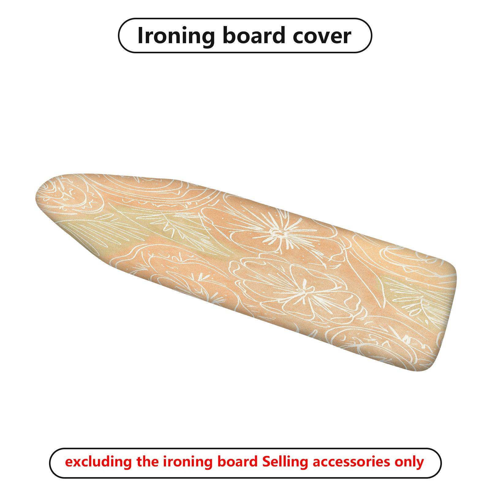 1-Piece Floral Pattern Beige  Ironing Board Cover, Universal Size, Without Board