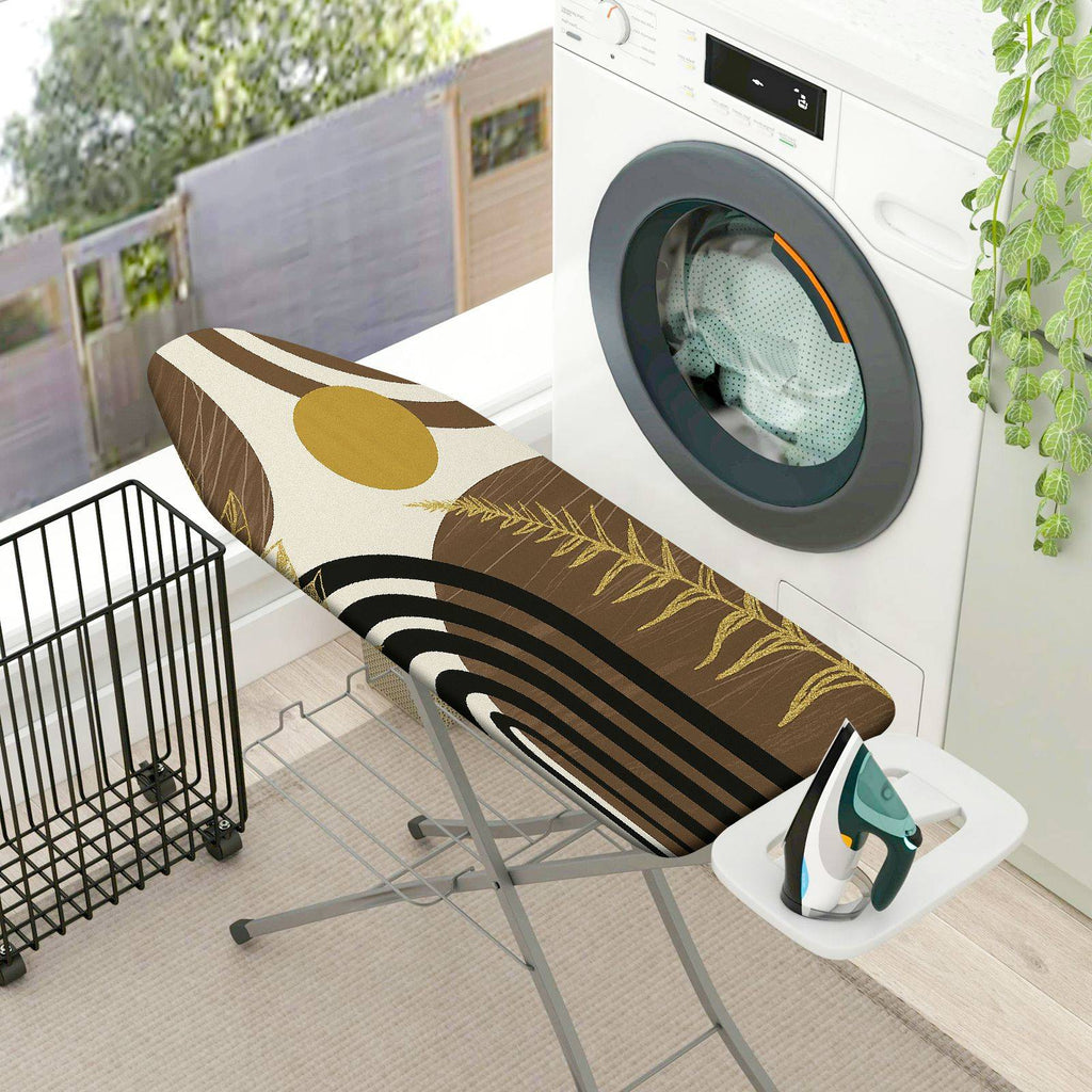 1-Piece Abstract Nature Pattern Brown  Ironing Board Cover, Universal Size, Without Board