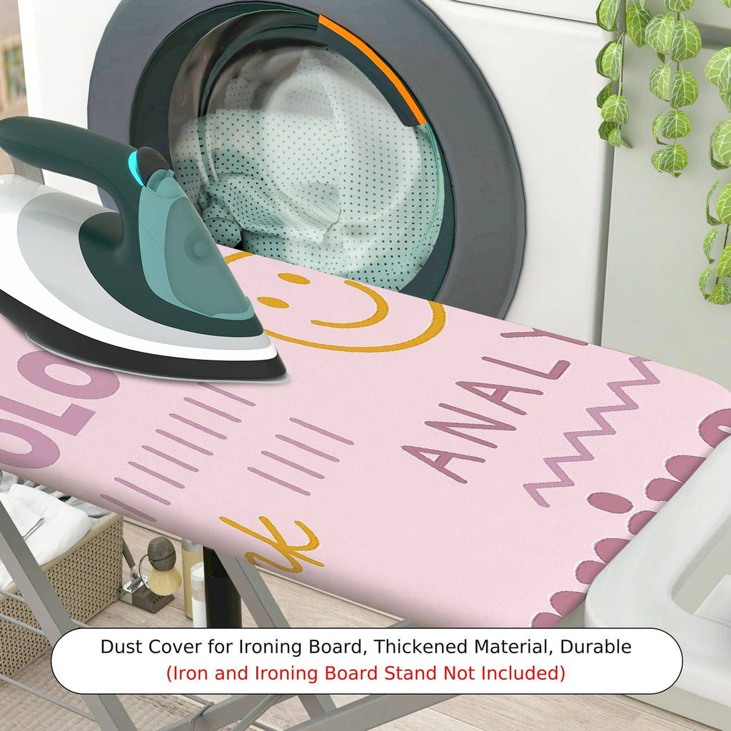 1-Piece Pink  Smile Abstract  Ironing Board Cover, Universal Size, Without Board