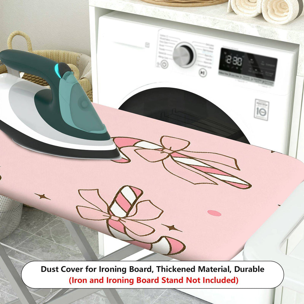 1-Piece Christmas Candy Bow Holly  Ironing Board Cover, Universal Size, Without Board