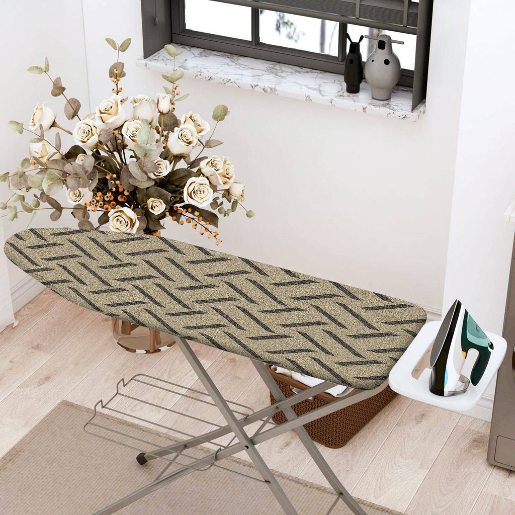 1-Piece Zigzag Pattern Beige Modern  Ironing Board Cover, Universal Size, Without Board