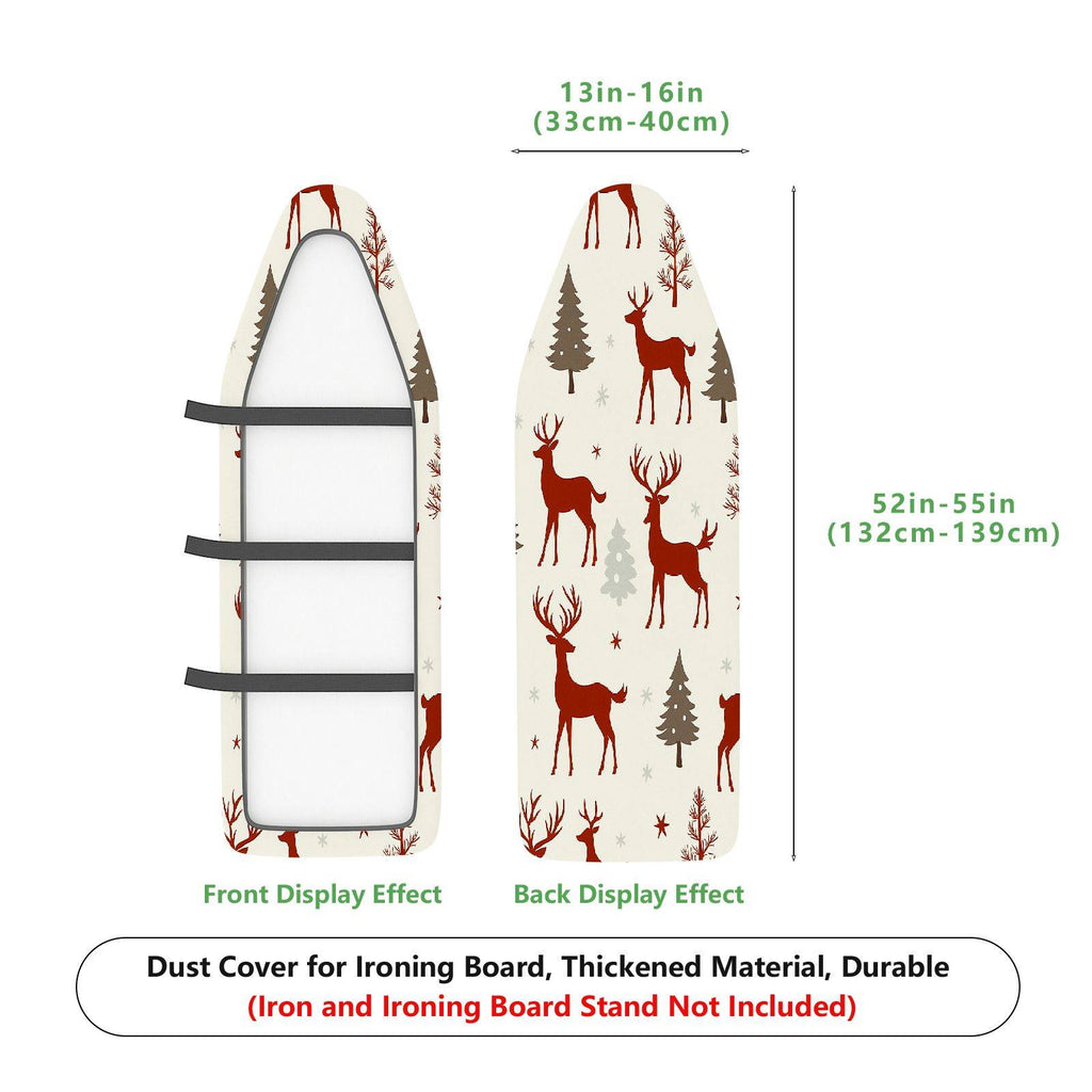 1-Piece Reindeer Christmas Winter  Ironing Board Cover, Universal Size, Without Board