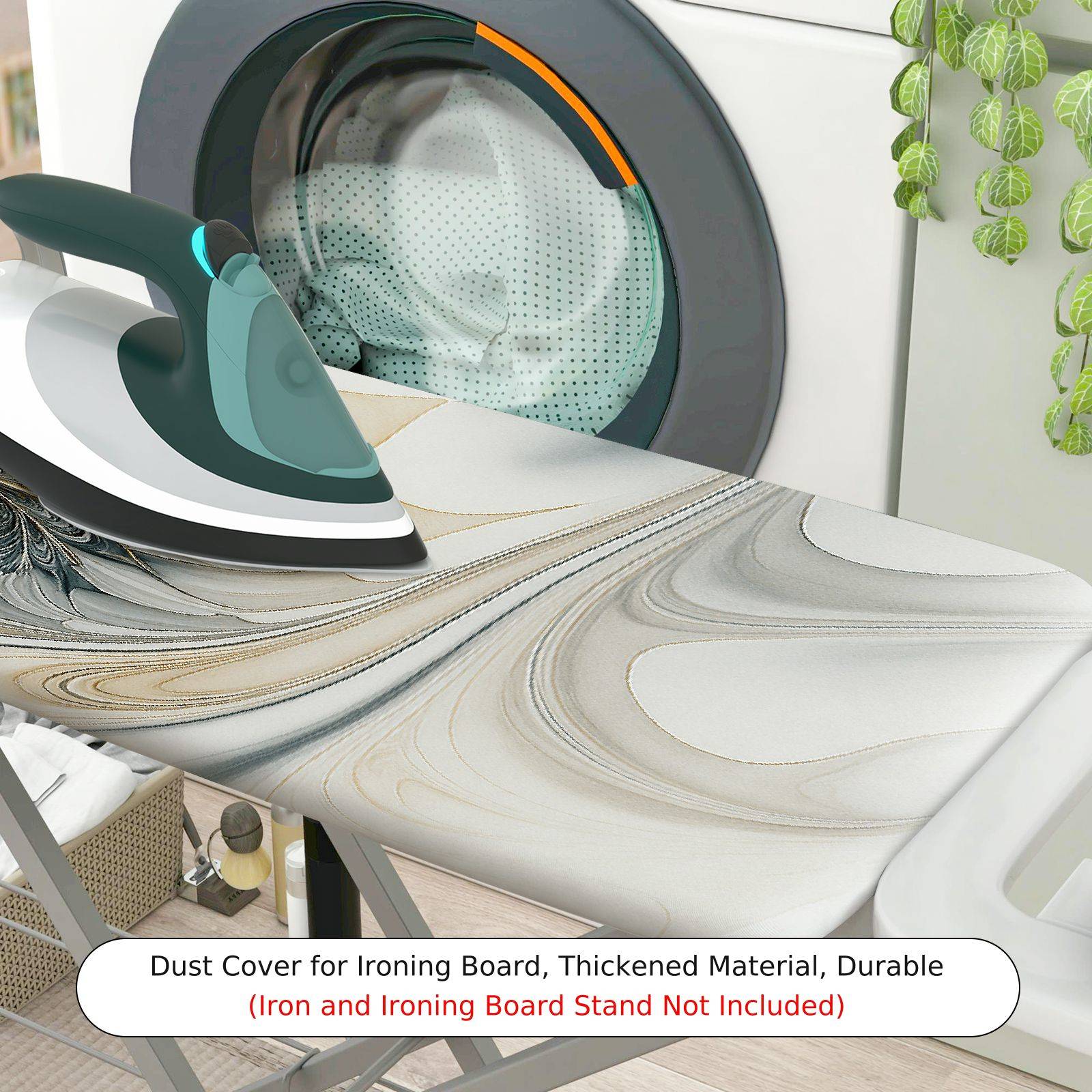 1-Piece Abstract Art Swirls Pattern  Ironing Board Cover, Universal Size, Without Board