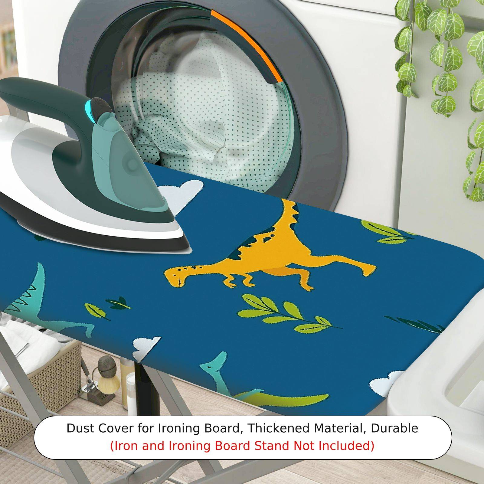 1-Piece Dinosaur Blue  Animal  Ironing Board Cover, Universal Size, Without Board