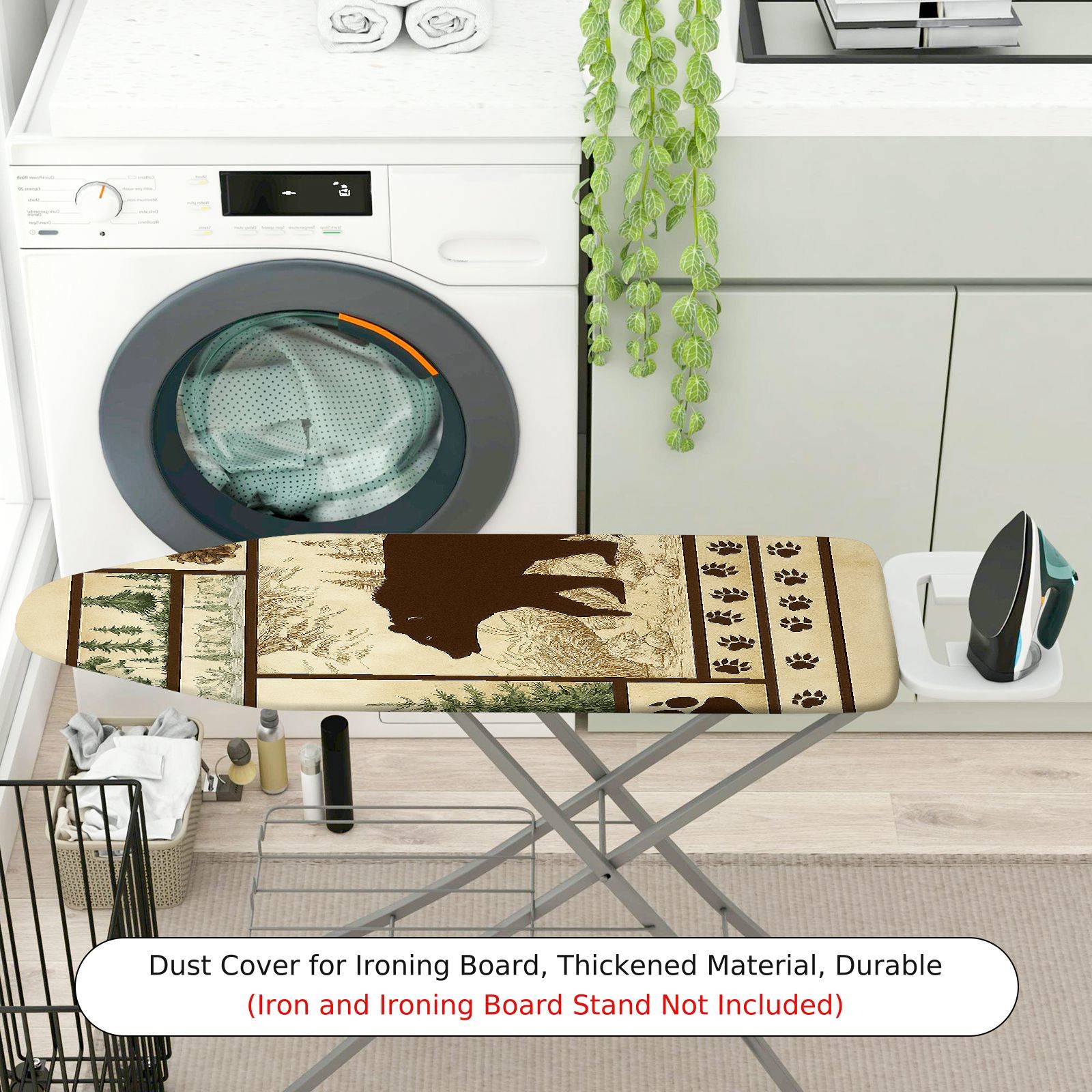 1-Piece Buffalo Woodland Animal Print  Ironing Board Cover, Universal Size, Without Board