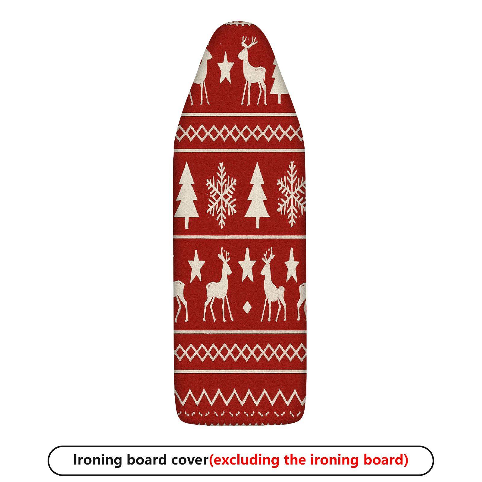 1-Piece Christmas Snowflake Reindeer  Ironing Board Cover, Universal Size, Without Board