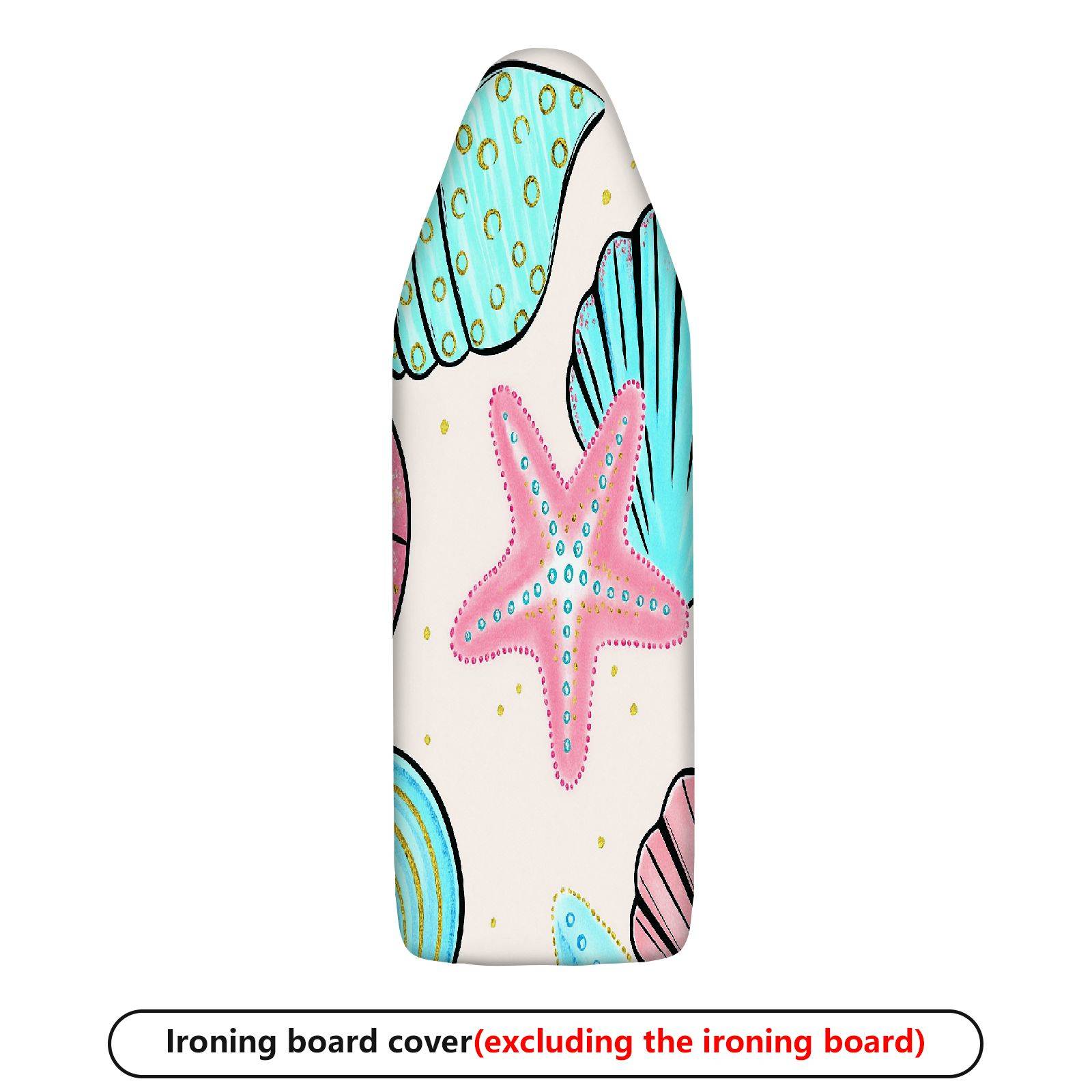 1-Piece Shell Starfish Ocean  Ironing Board Cover, Universal Size, Without Board