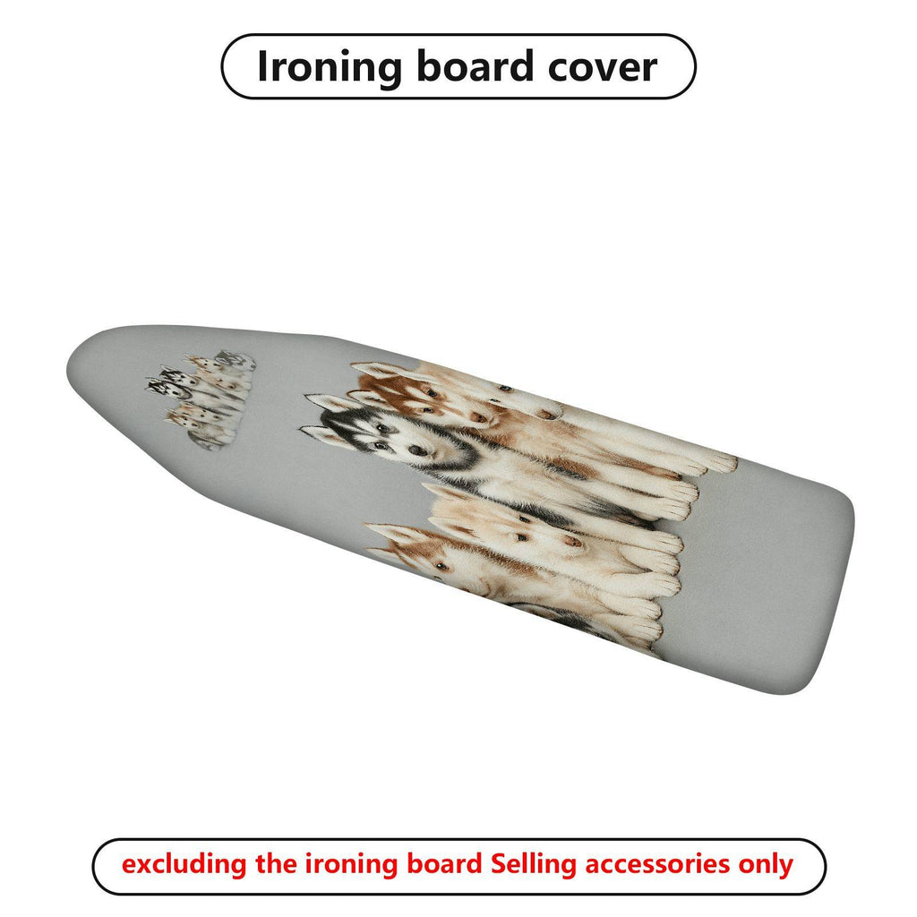 1-Piece Dog Pattern Cute Animal Grey  Ironing Board Cover, Universal Size, Without Board