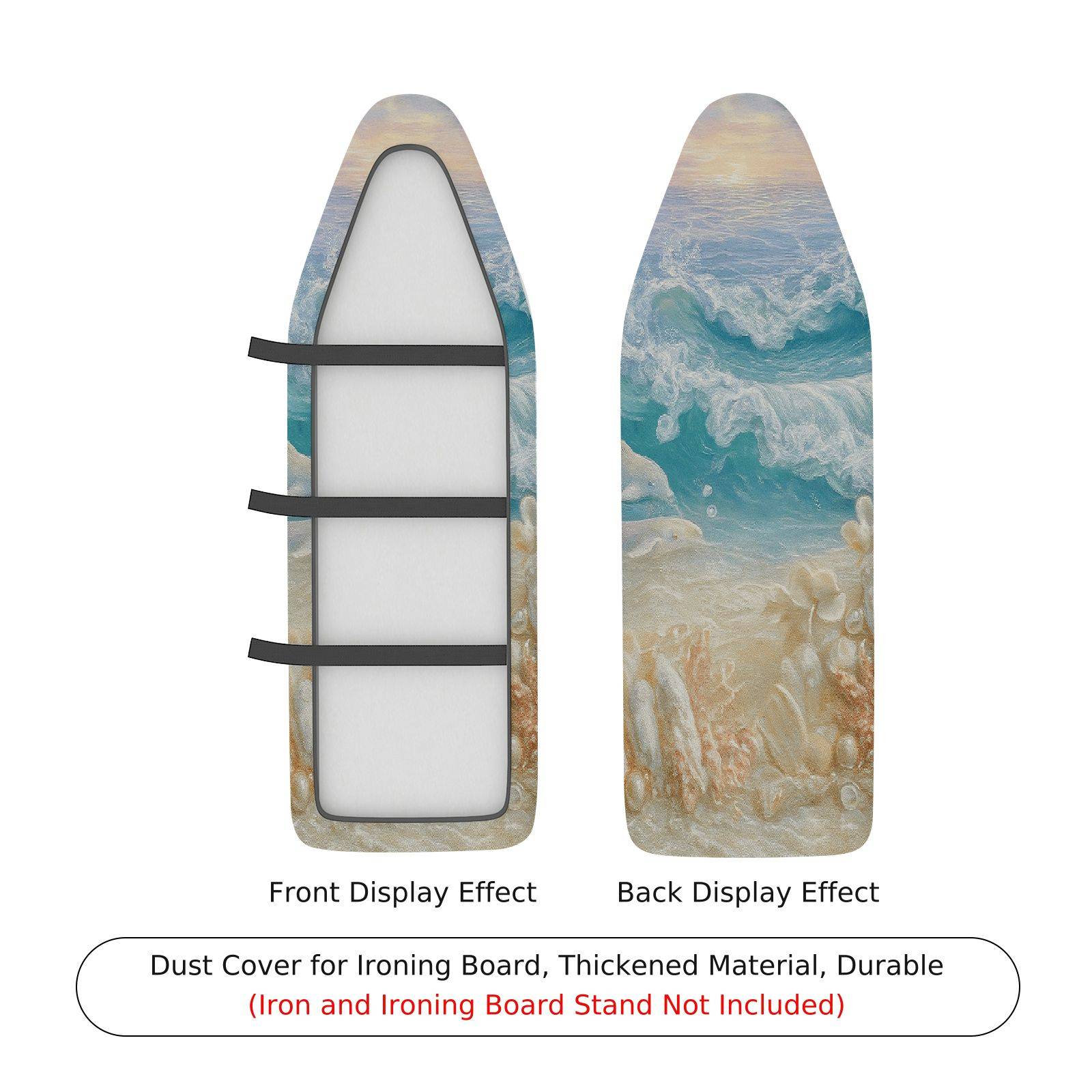 1-Piece Ocean Beach Seaside  Ironing Board Cover, Universal Size, Without Board