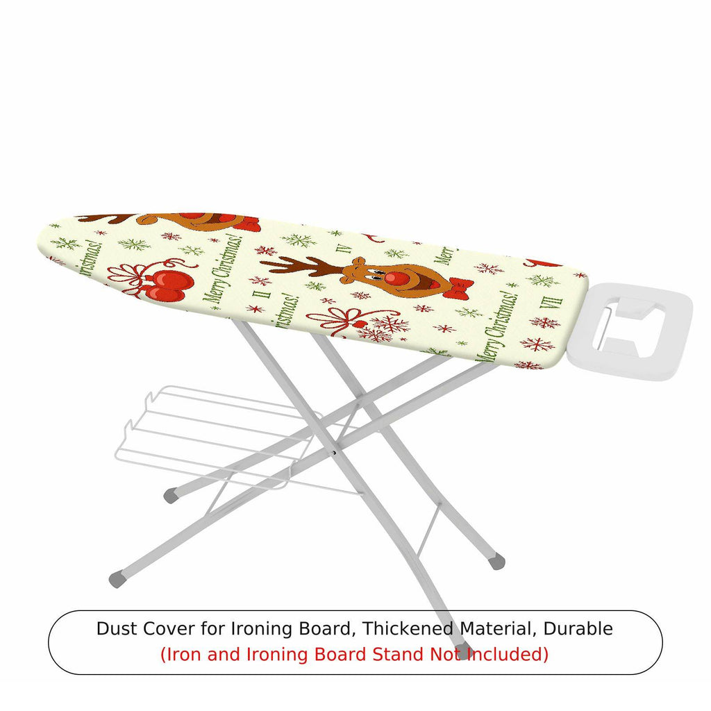 1-Piece Reindeer Snowflakes Merry Christmas  Ironing Board Cover, Universal Size, Without Board