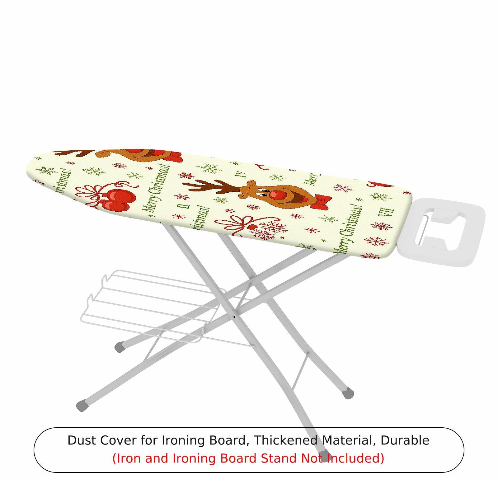 1-Piece Reindeer Snowflakes Merry Christmas  Ironing Board Cover, Universal Size, Without Board