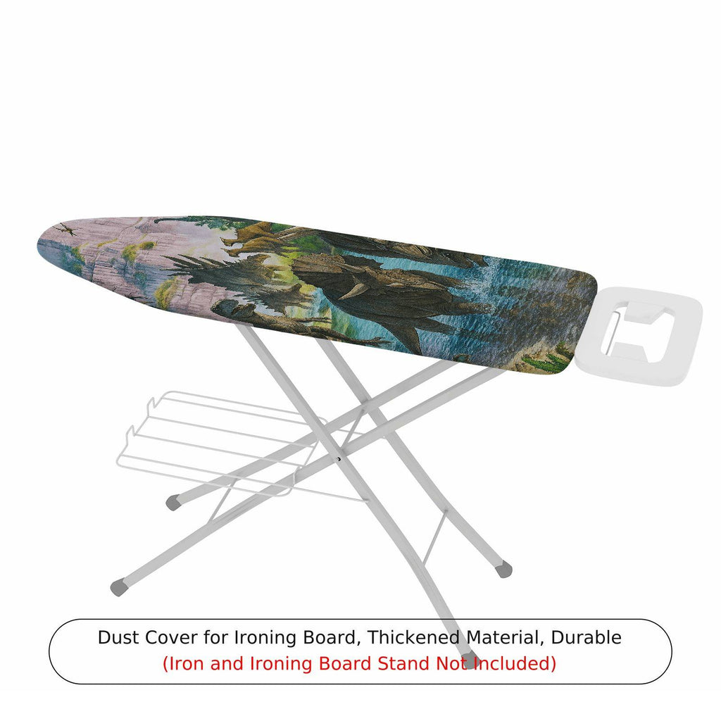 1-Piece Dinosaur Jungle Adventure  Ironing Board Cover, Universal Size, Without Board