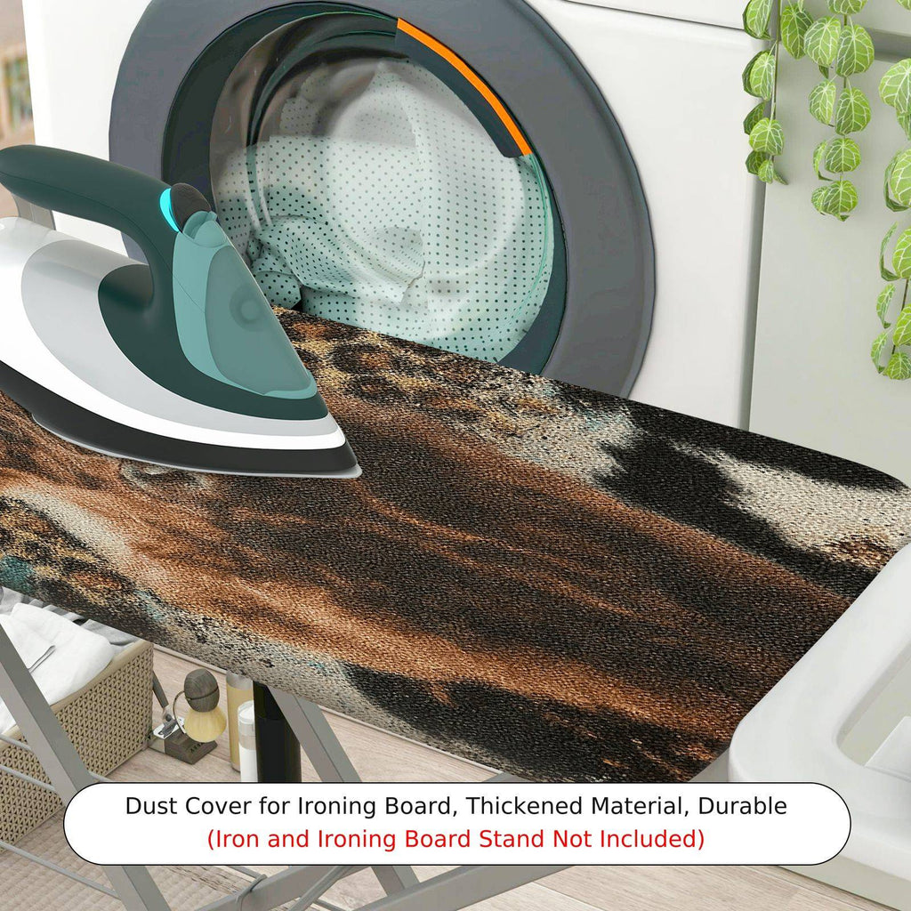 1-Piece Animal Print Cow Pattern Leopard Design  Ironing Board Cover, Universal Size, Without Board