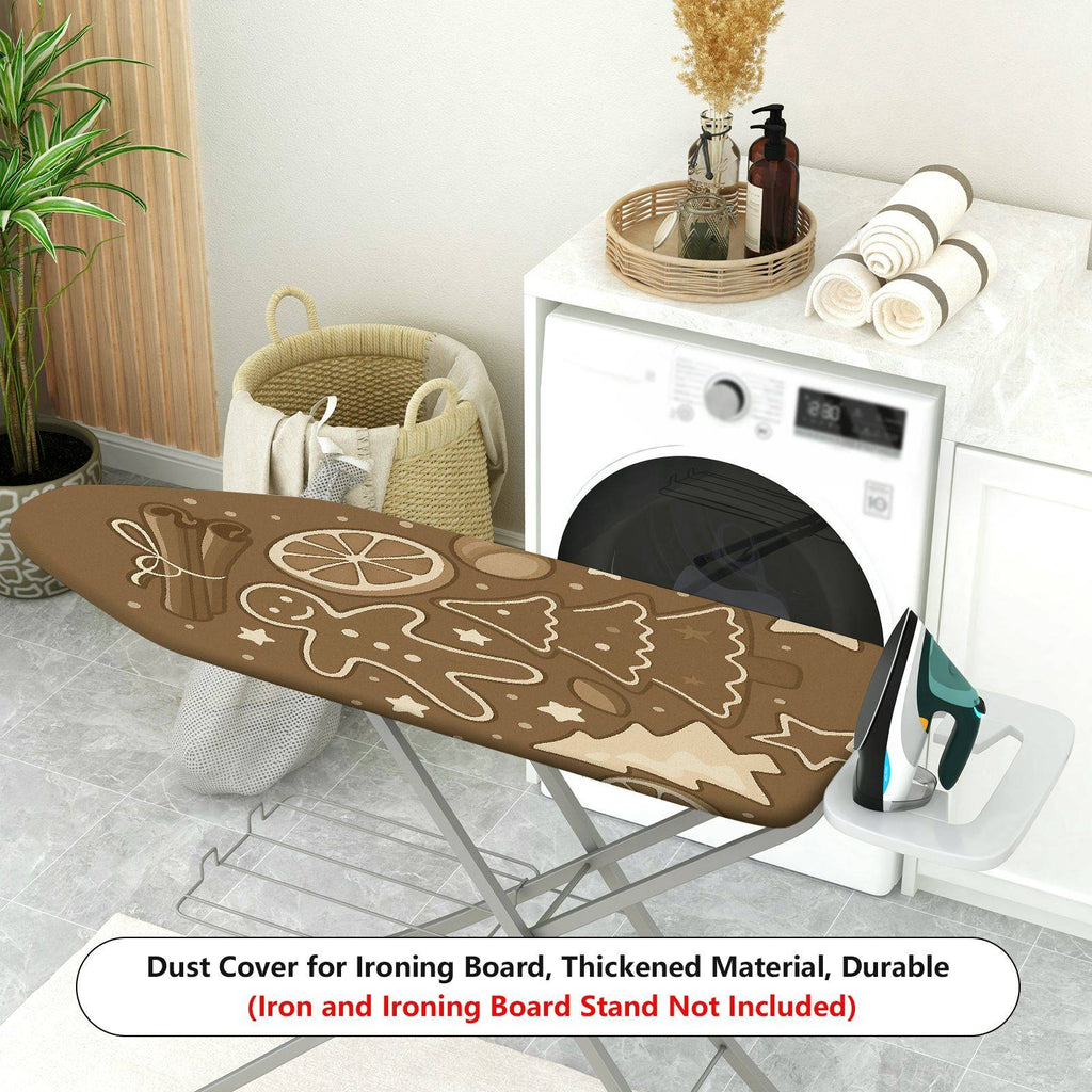 1-Piece Christmas Gingerbread Cinnamon Tree  Ironing Board Cover, Universal Size, Without Board