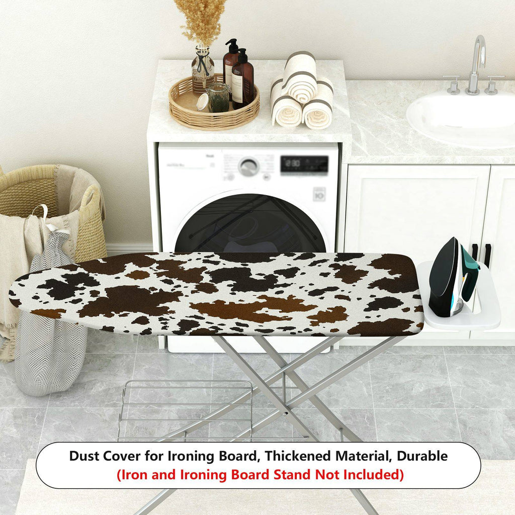 1-Piece Cow Pattern Animal Print Brown Black Theme  Ironing Board Cover, Universal Size, Without Board