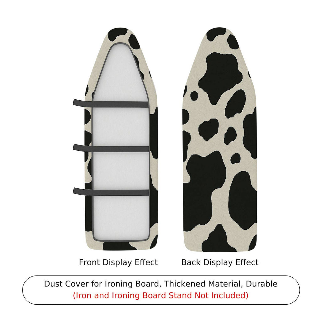 1-Piece Cow Print Animal Pattern Black and White  Ironing Board Cover, Universal Size, Without Board