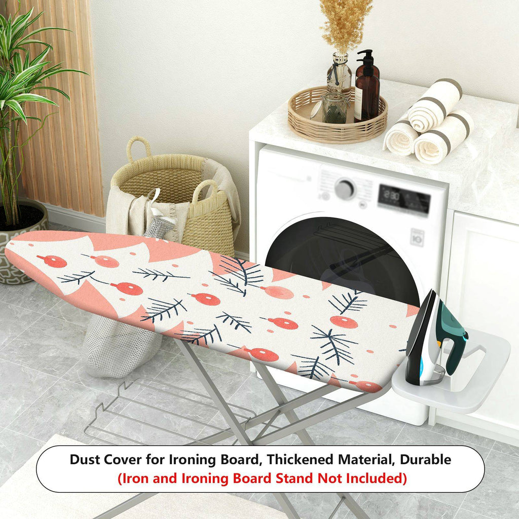 1-Piece Christmas Tree Festive Red Holiday  Ironing Board Cover, Universal Size, Without Board
