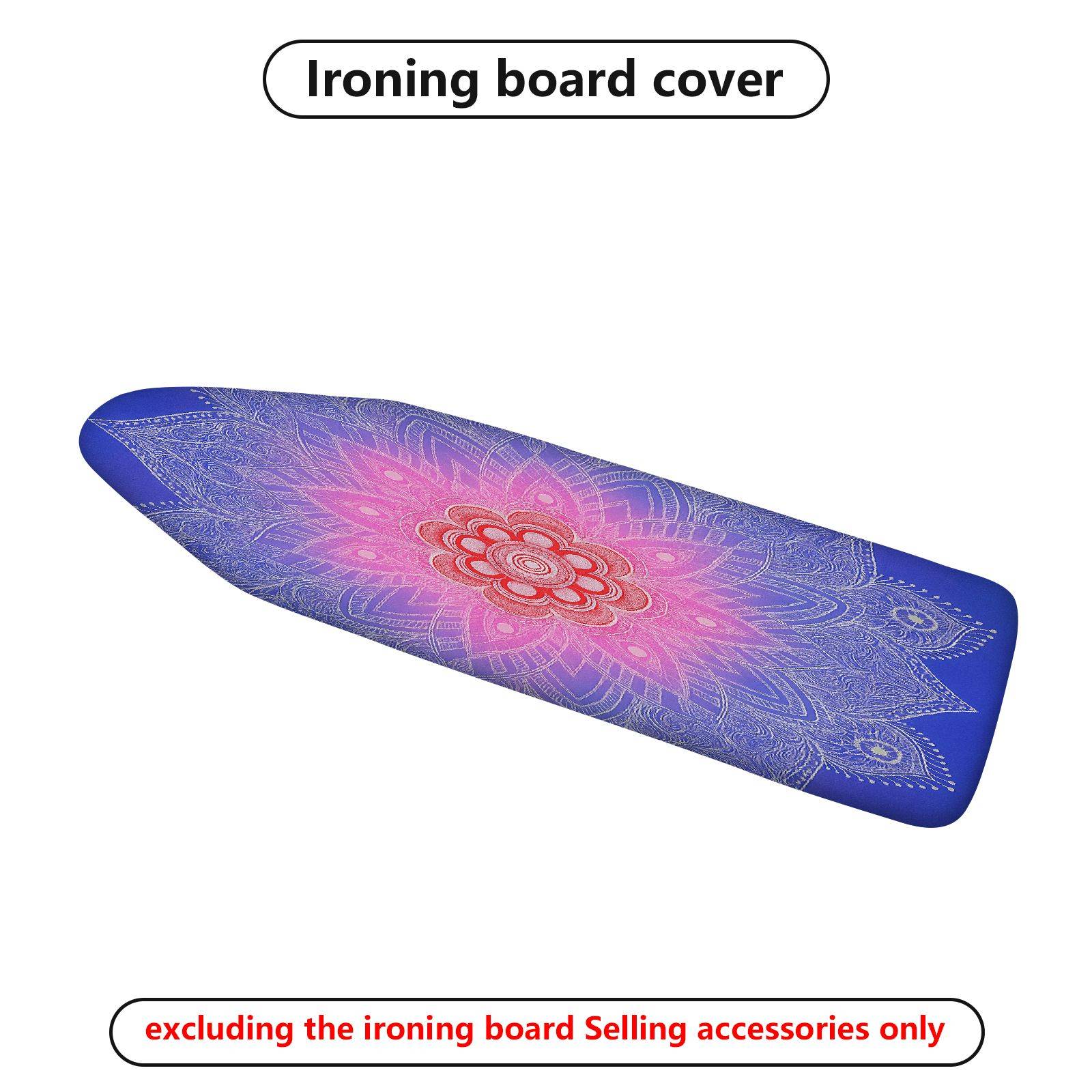 1-Piece Mandala Floral Pink  Ironing Board Cover, Universal Size, Without Board