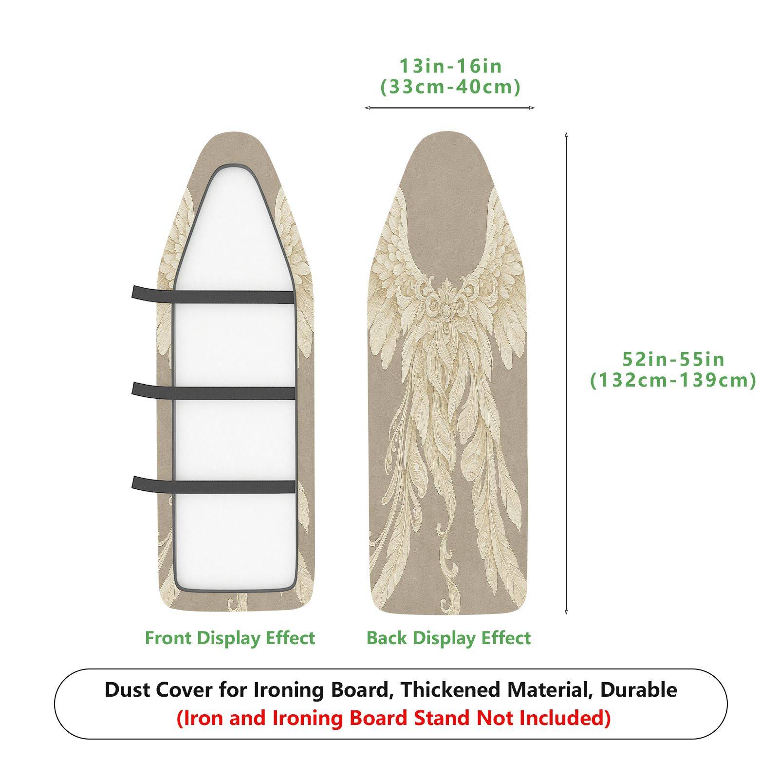 1-Piece Angel Feather Artistic Elegant  Ironing Board Cover, Universal Size, Without Board