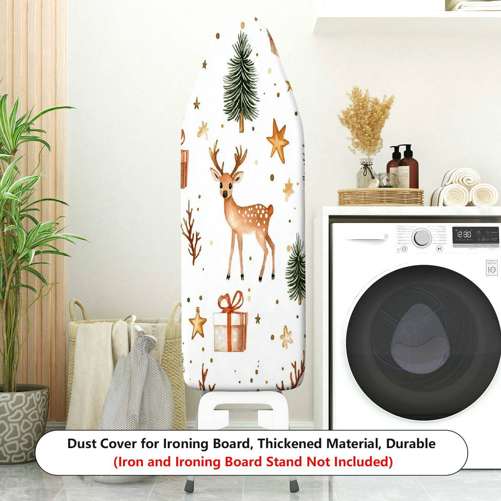 1-Piece Christmas Deer Tree Gift  Ironing Board Cover, Universal Size, Without Board