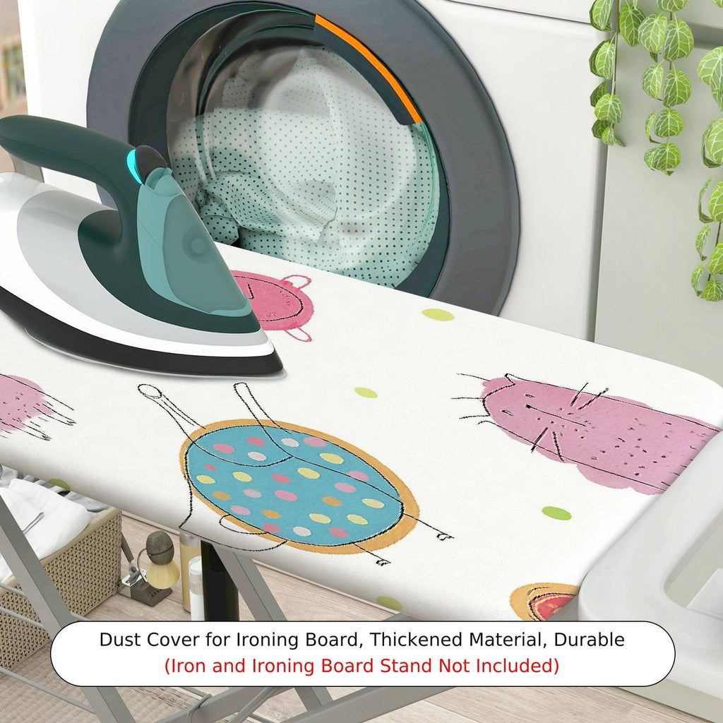 1-Piece Doodle Pattern Cute Animal  Ironing Board Cover, Universal Size, Without Board