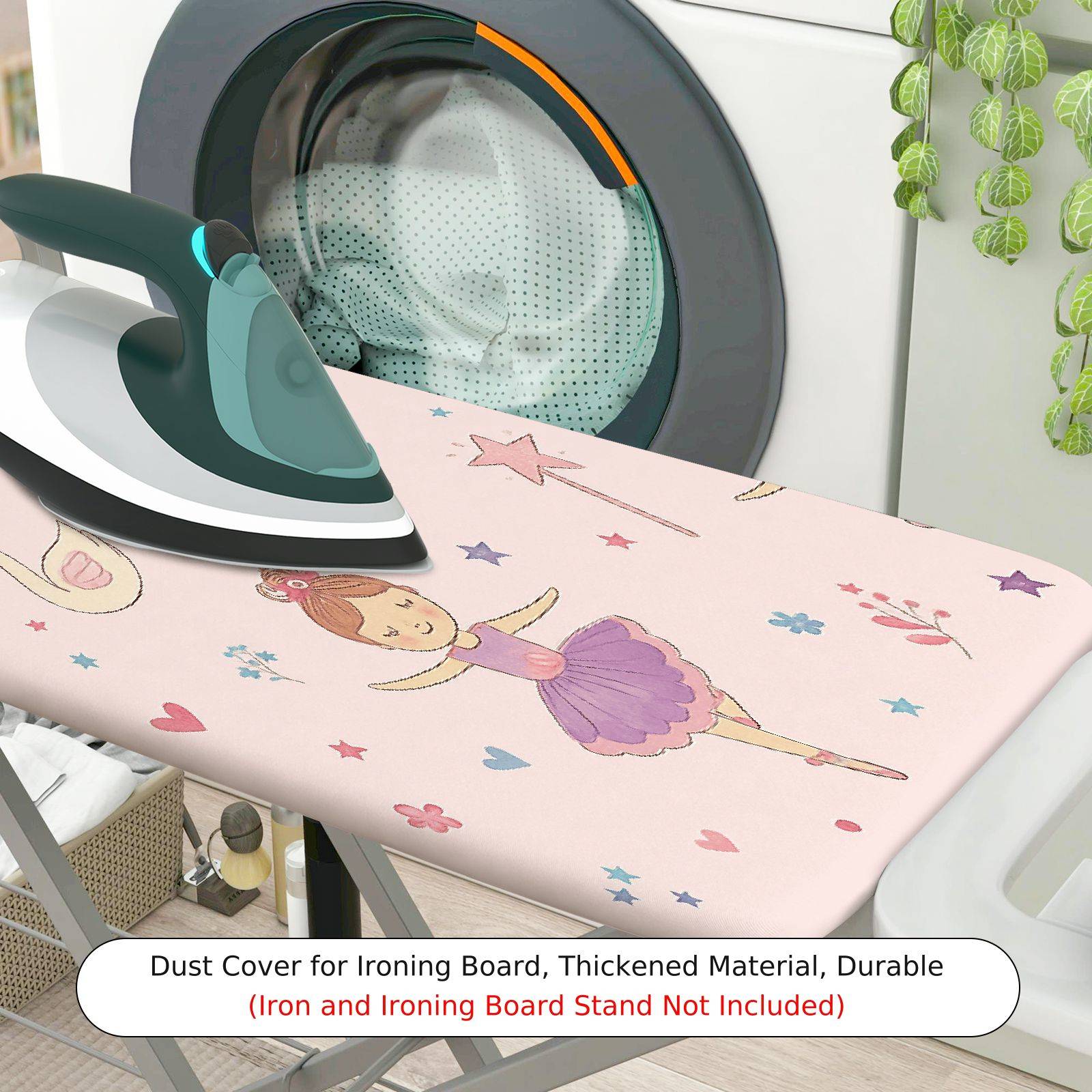 1-Piece Ballet Ballerina Pink  Ironing Board Cover, Universal Size, Without Board